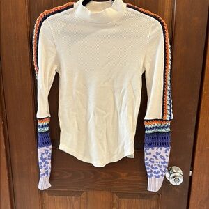 Free People Thermal Cuff Sleeve Top